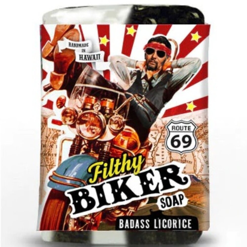 100% Natural Organic Soap. Biker. Handmade in Hawaii. 7oz.